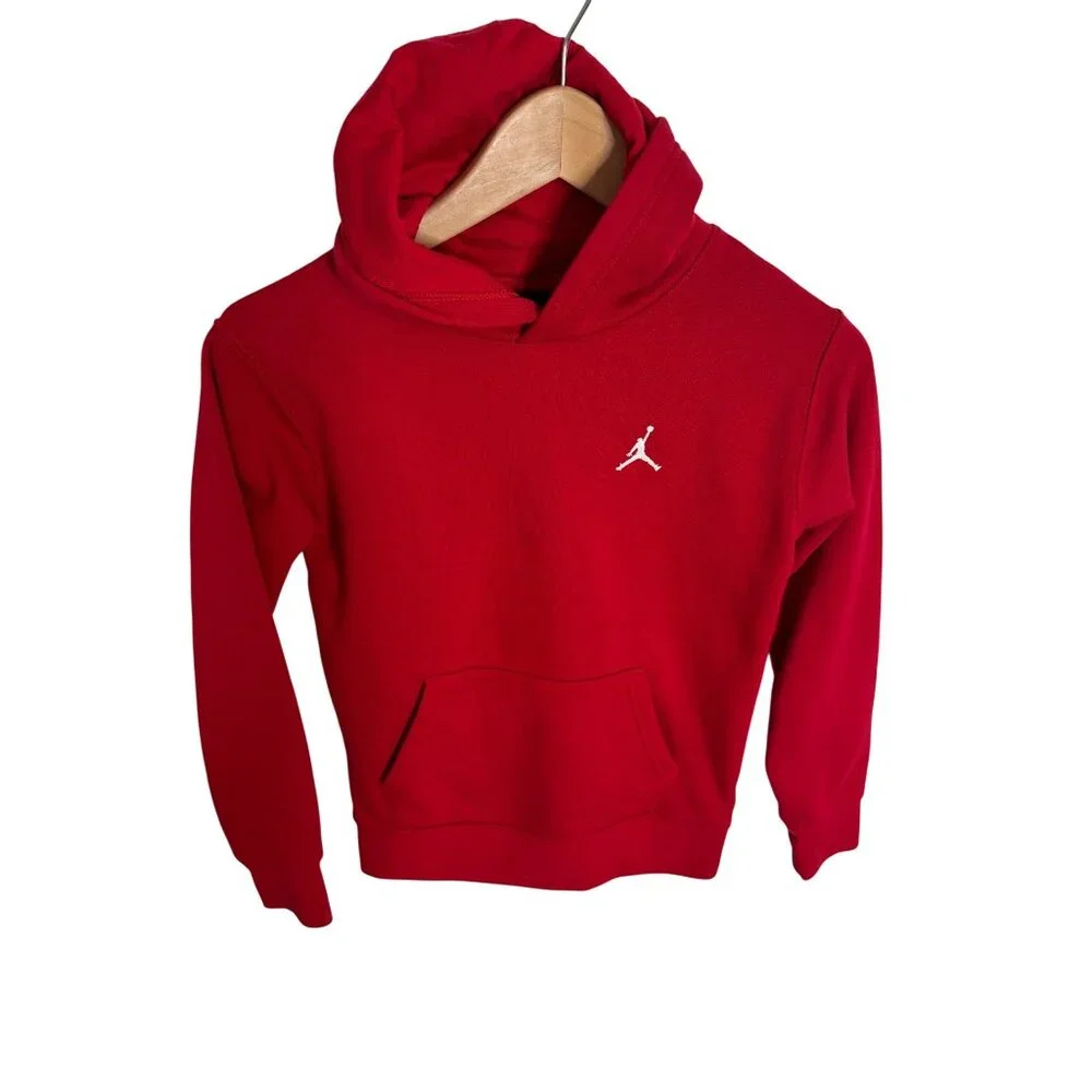 Jordan Kids Medium 10-12yr Gym Red Pullover Hoodie Pocket EUC